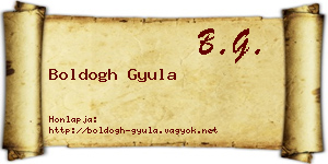 Boldogh Gyula névjegykártya